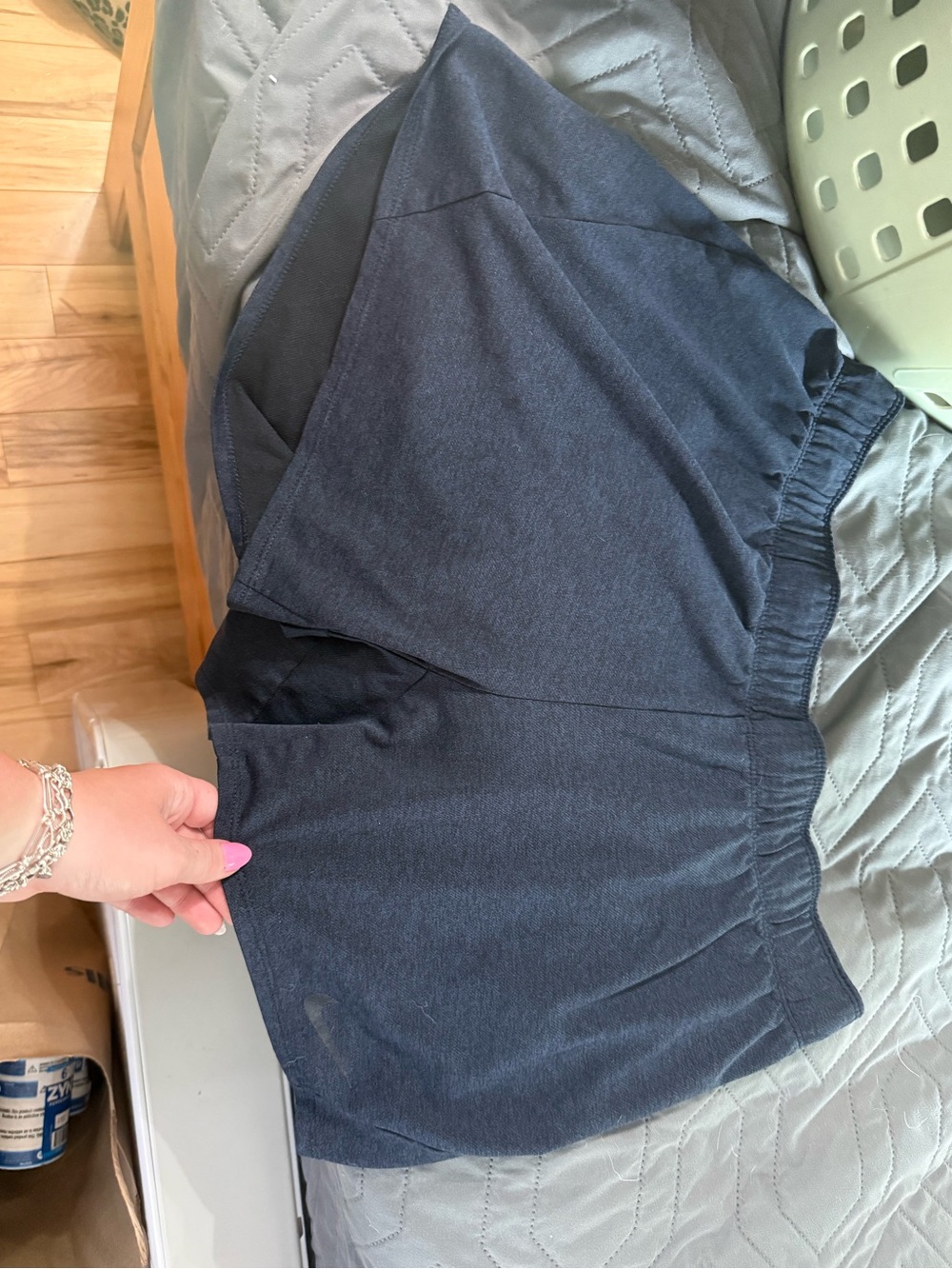 Nike Women's Navy Athletic Elastic-Waist Shorts